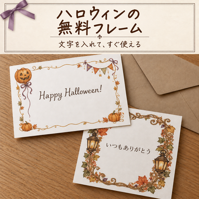 ハロウィンの無料フレーム、用途で選ぼう｜かわいい・おしゃれな枠と文字入れのコツ