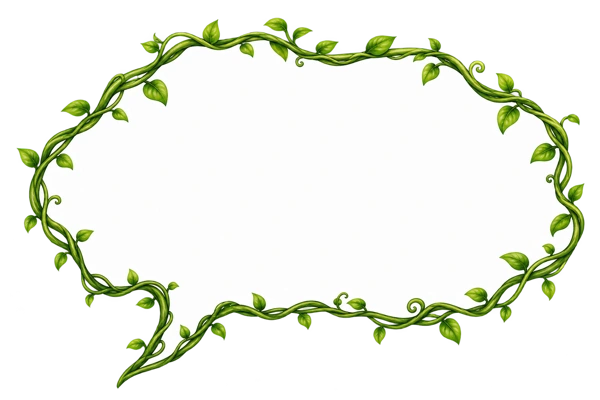 つる草の吹き出しの文字なし素材
