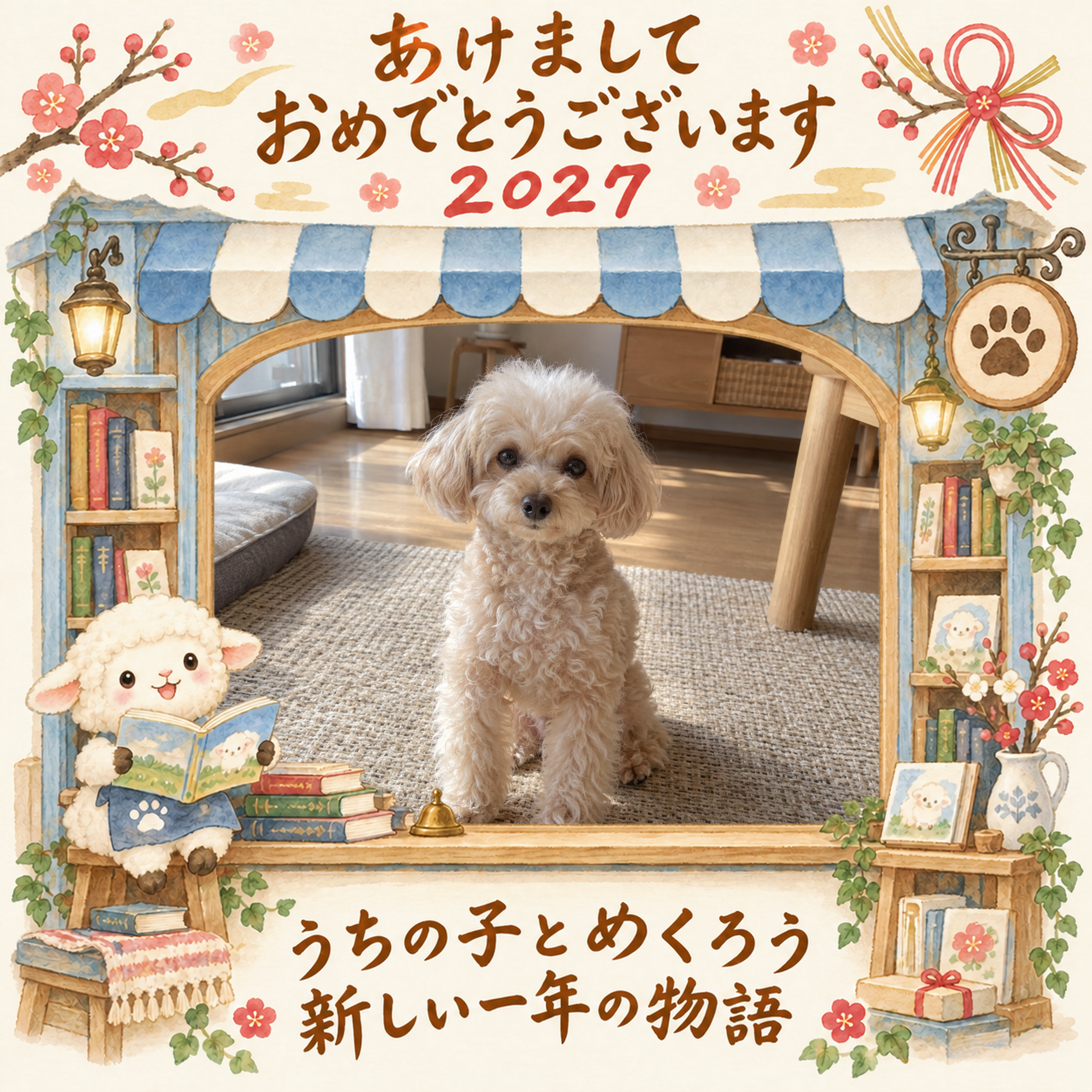 うちの子が主役写真の年賀状の完成例